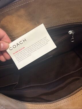 Coach Suede purse in Brown/Tan